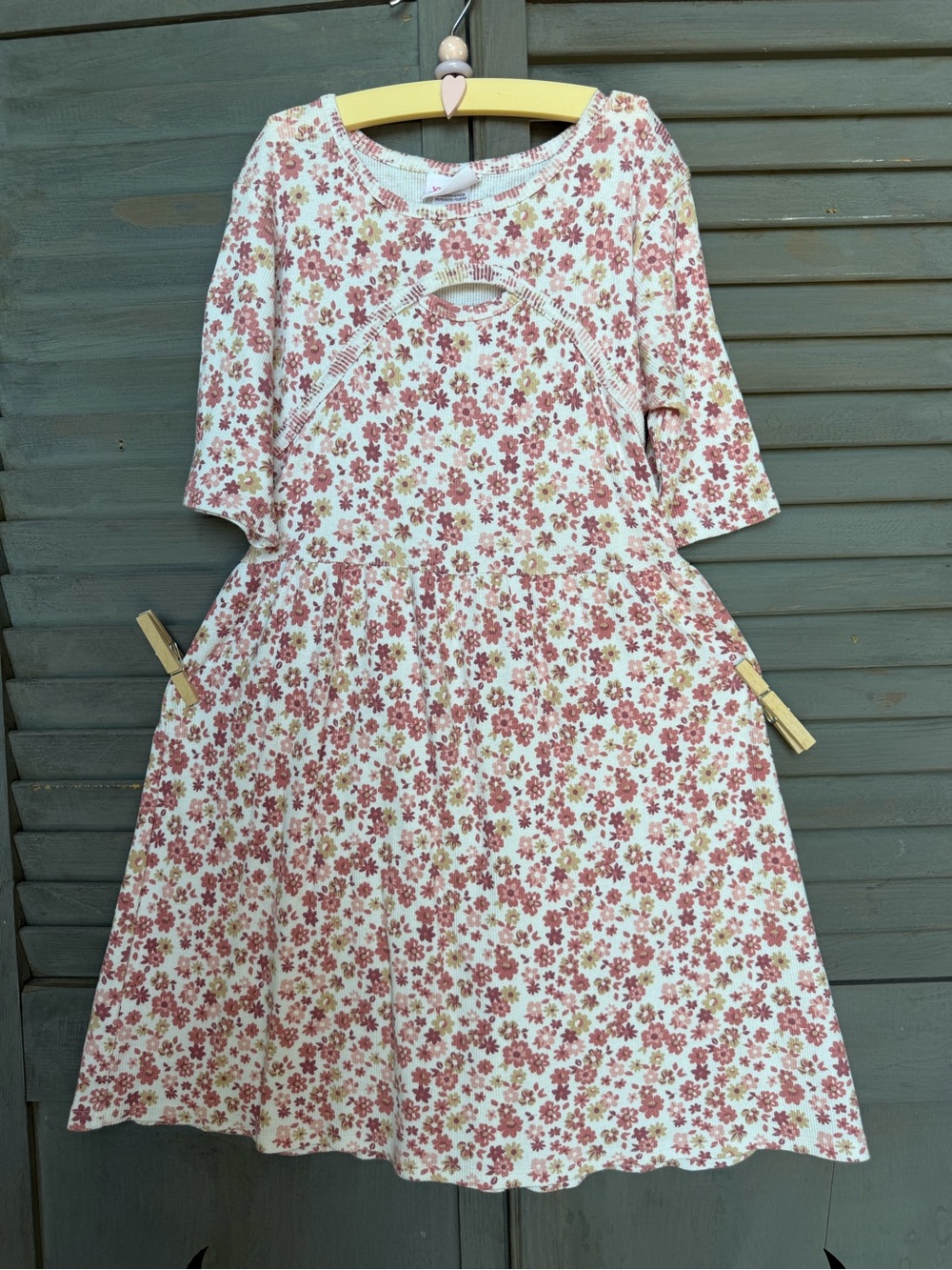 Girls' Floral Pink Cotton Dress